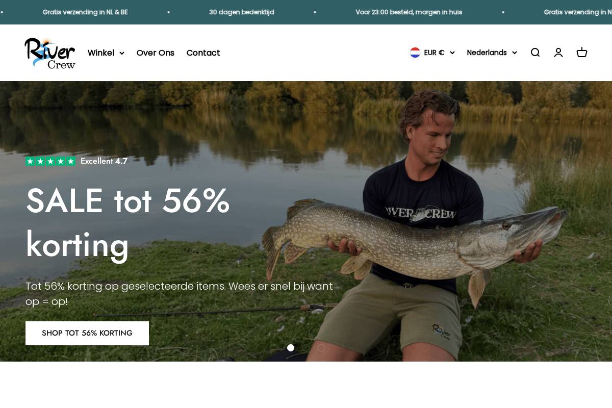 River Crew homepage screenshot