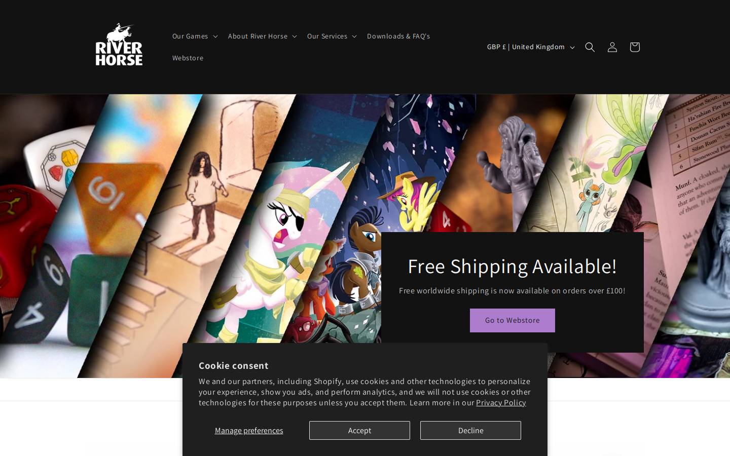 riverhorsegames.com homepage screenshot