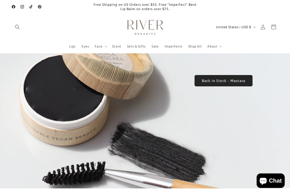 River Organics homepage screenshot