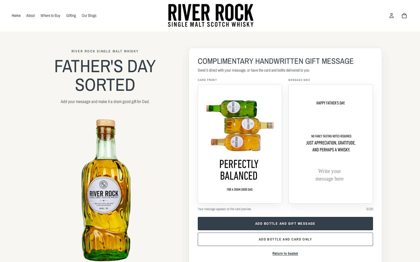 River Rock Whisky homepage screenshot