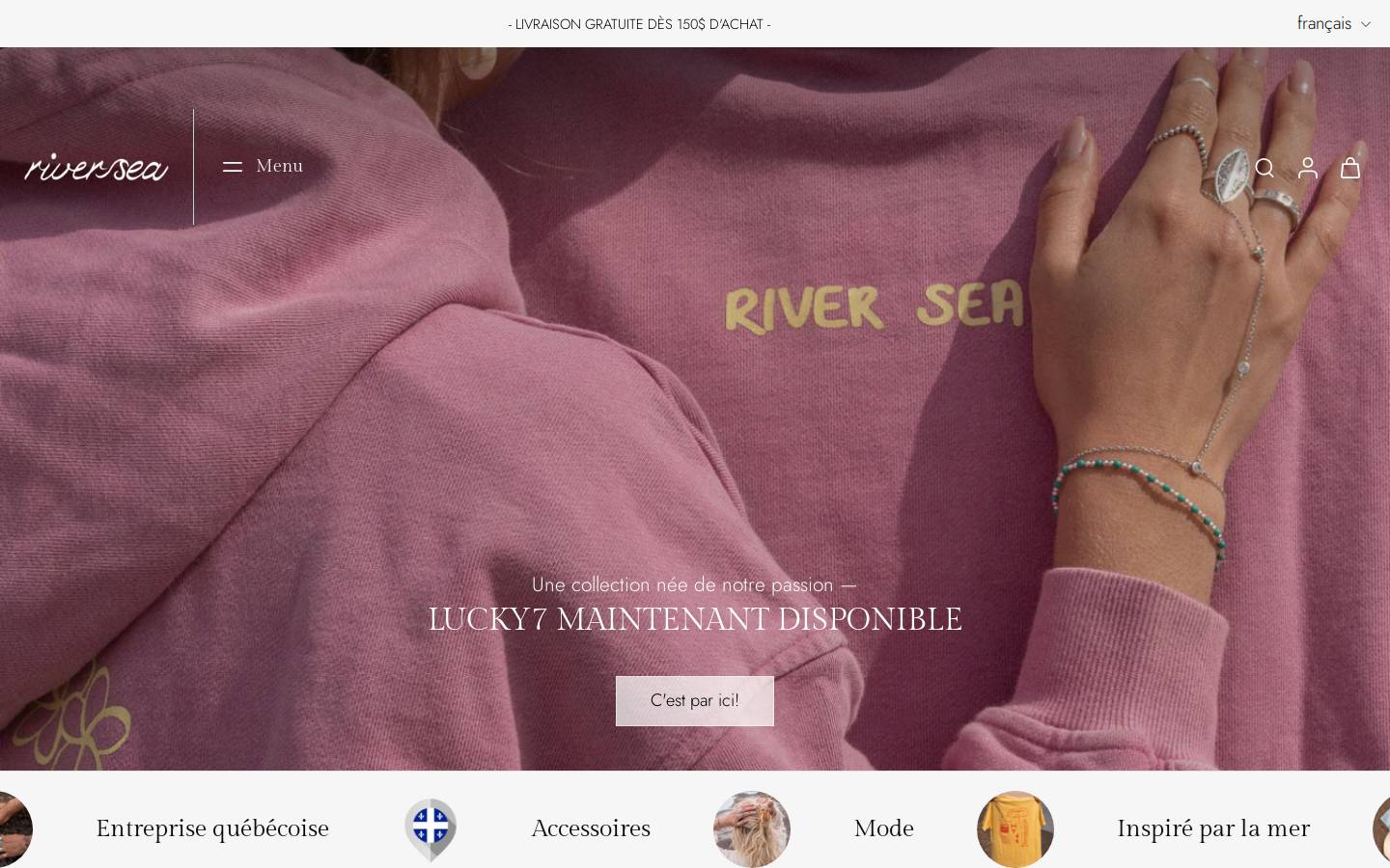 riversea-shop.com homepage screenshot