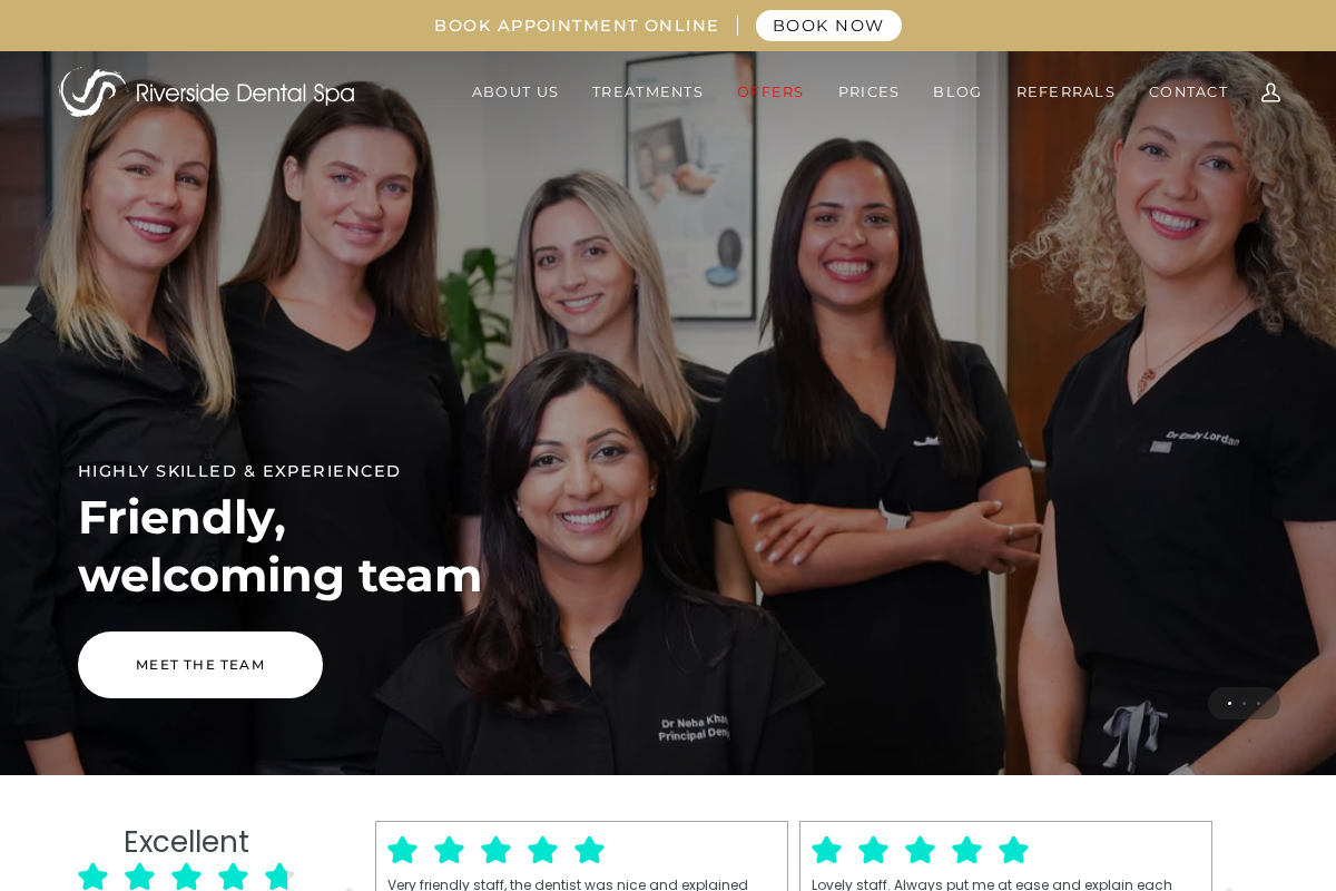 riversidedentalspa.com homepage screenshot