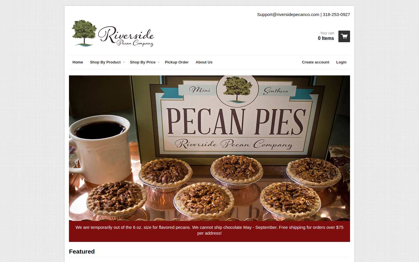 riversidepecanco.com homepage screenshot