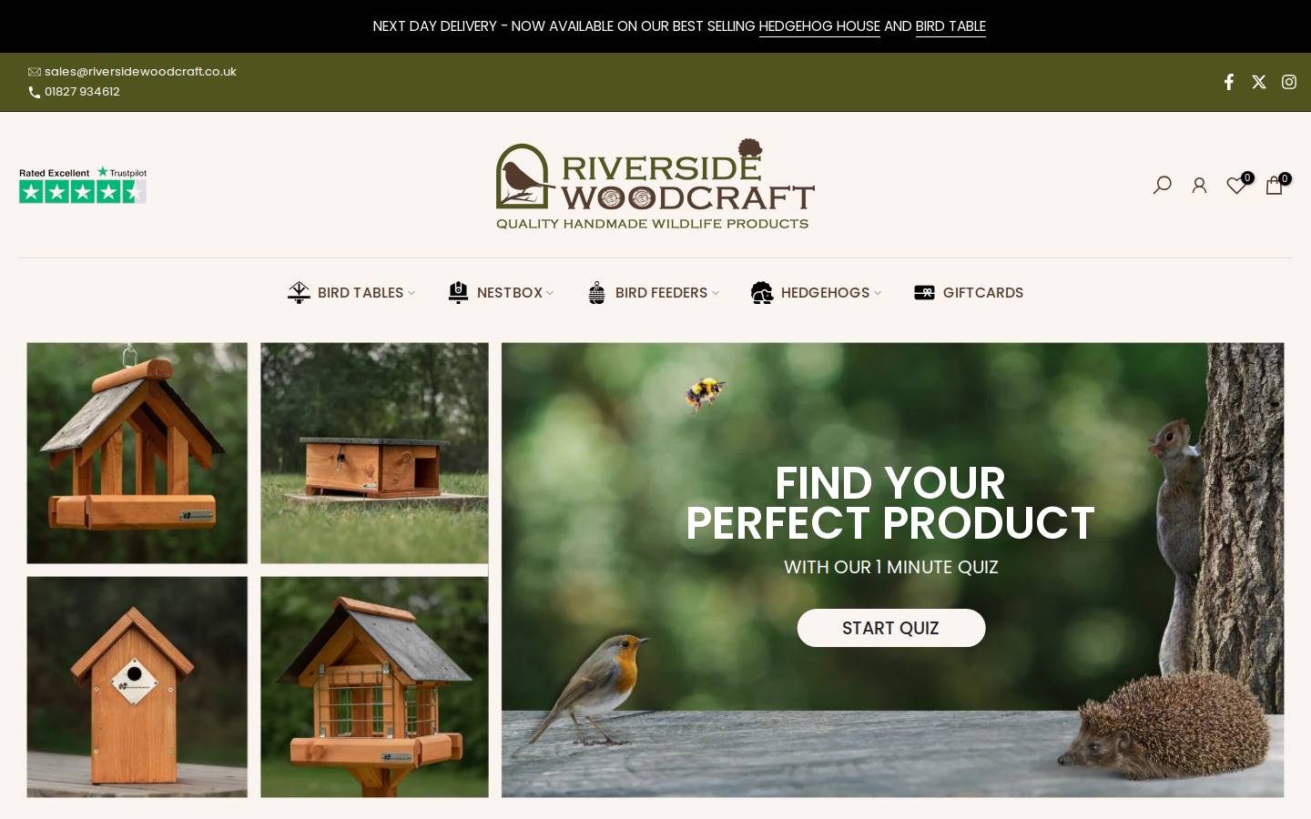 Riverside-Woodcraft homepage screenshot
