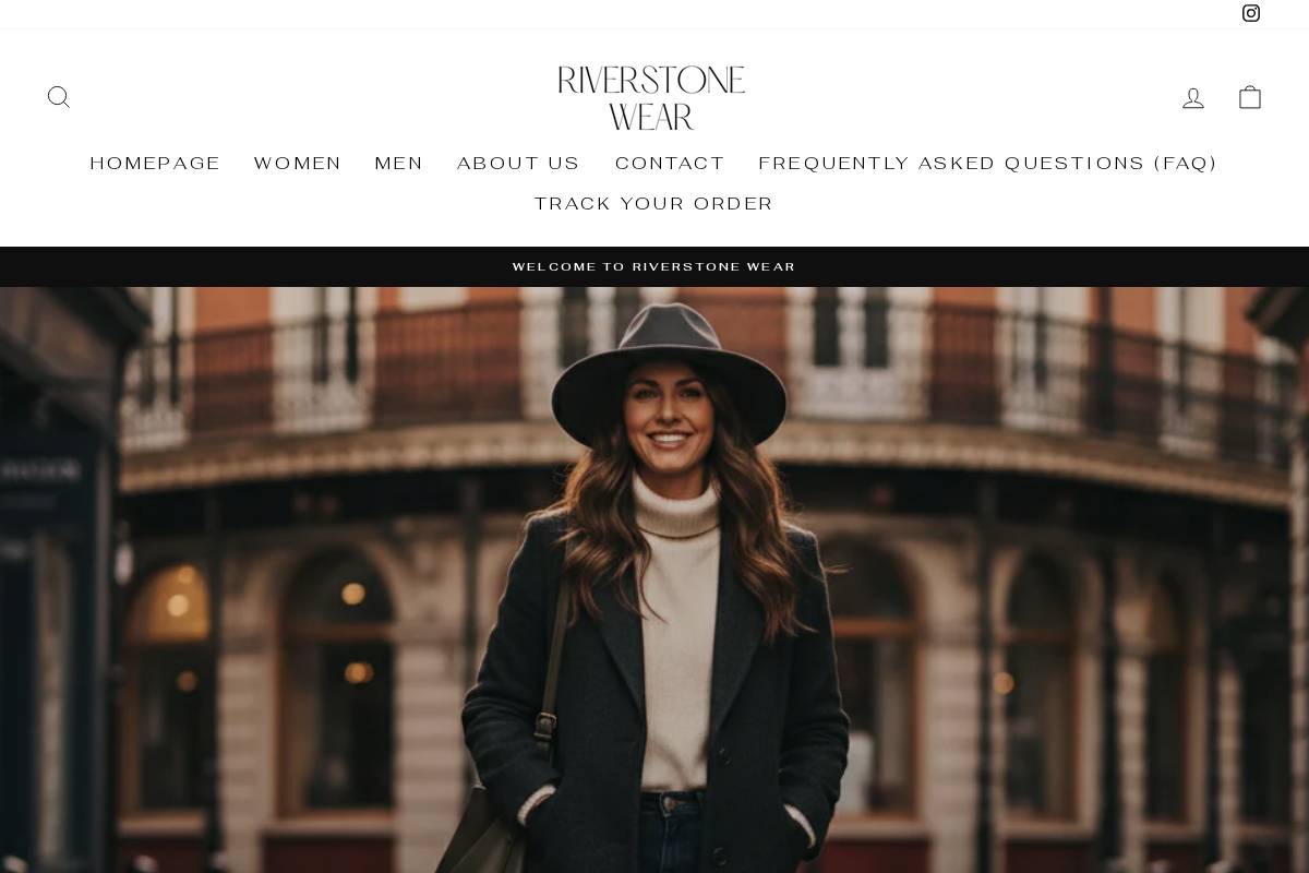 Riverstone Wear homepage screenshot