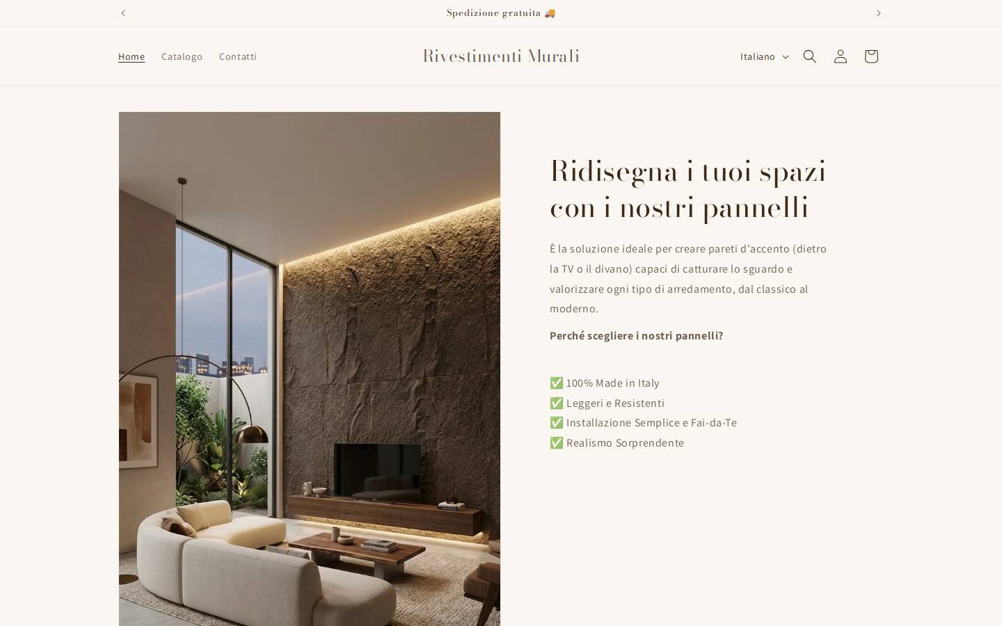 rivestimentimurali.com homepage screenshot