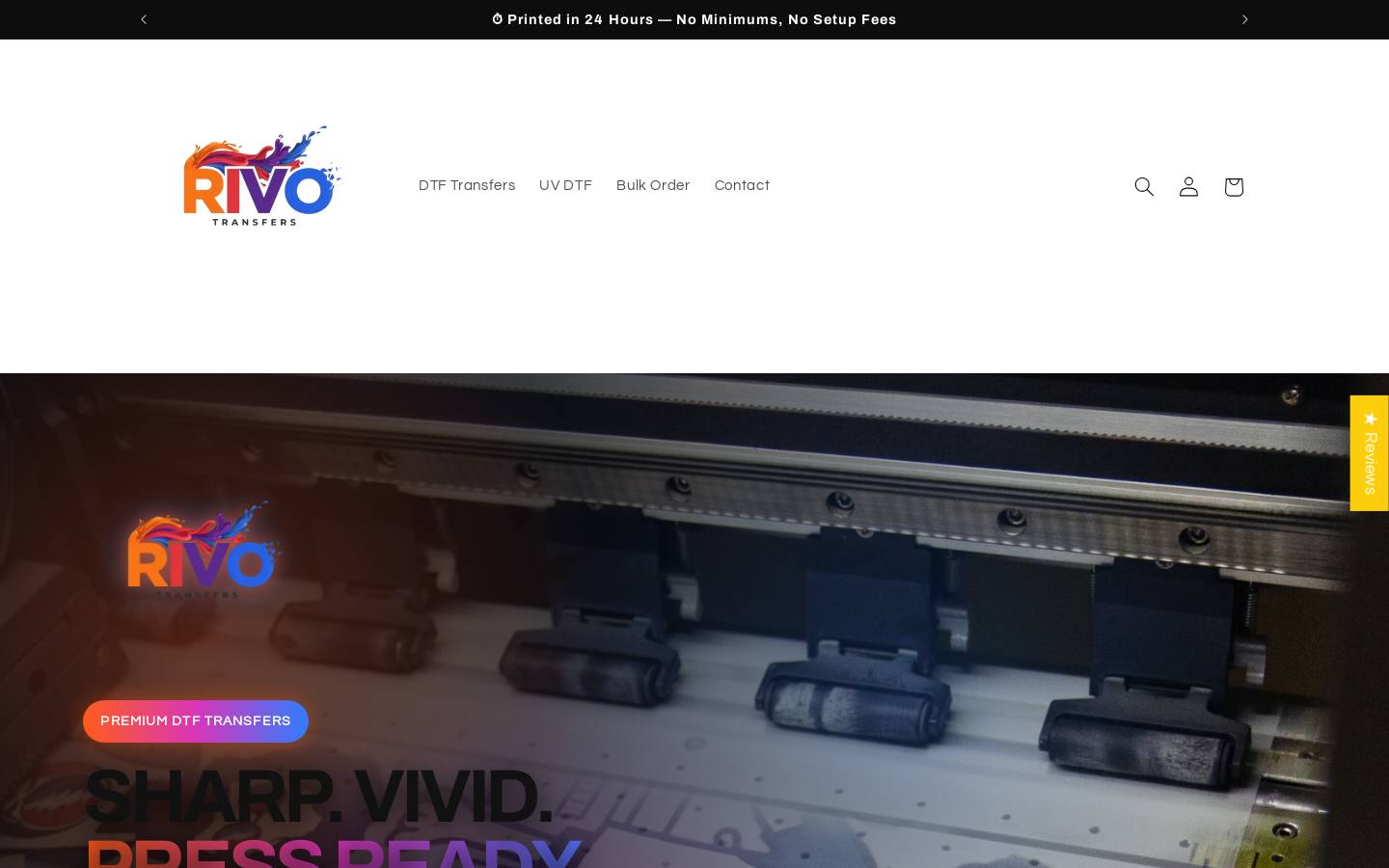 rivotransfers.com homepage screenshot