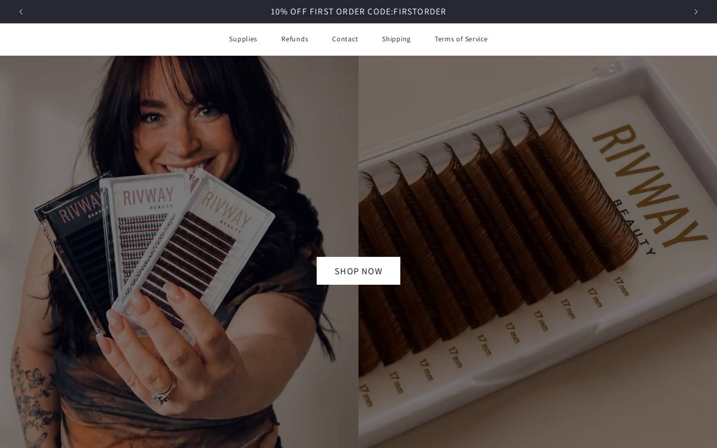 rivwaybeauty.com homepage screenshot