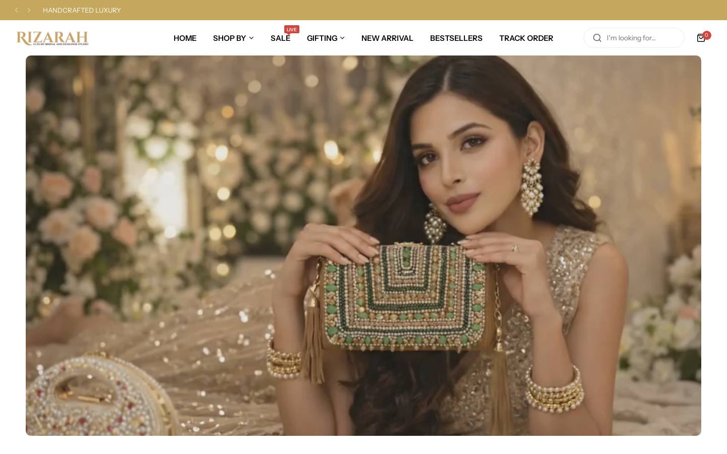 rizarah.com homepage screenshot