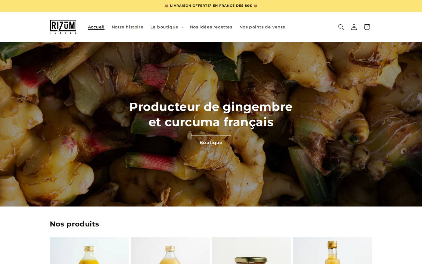 rizum.fr homepage screenshot