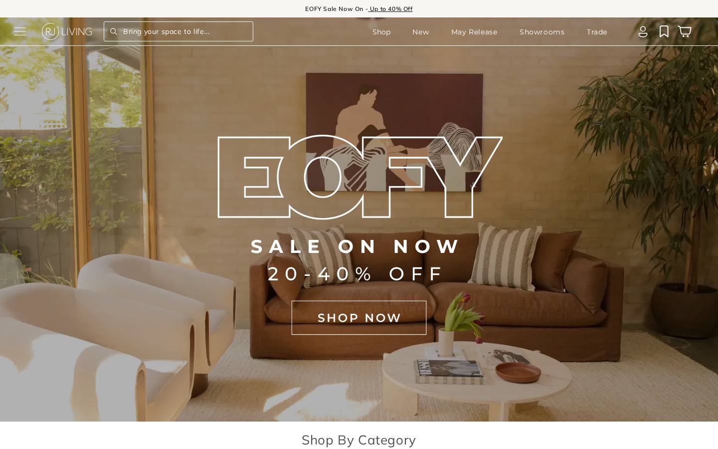 RJ Living homepage screenshot