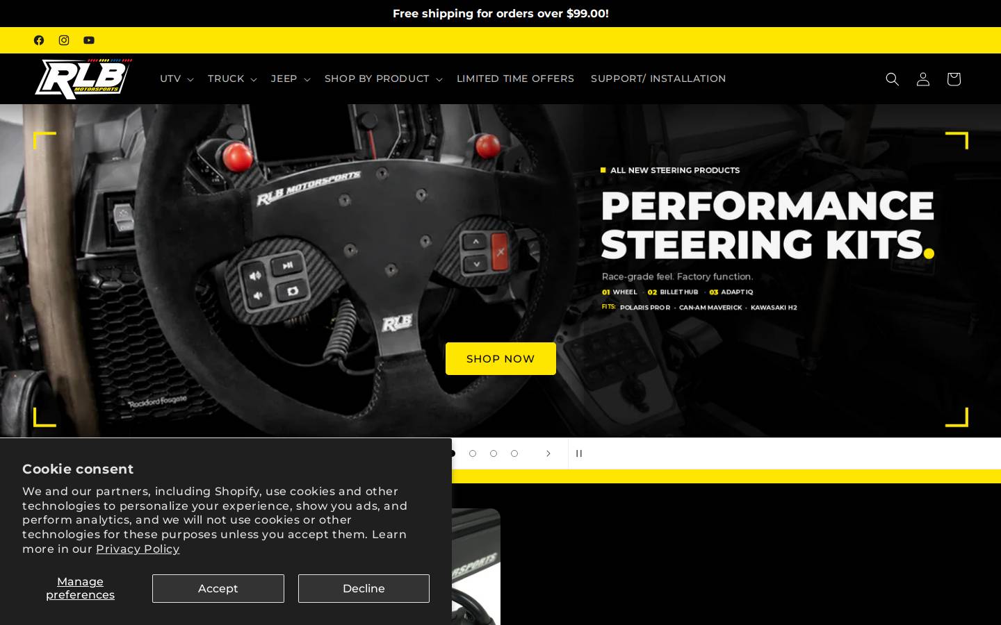 rlbmotorsports.com homepage screenshot