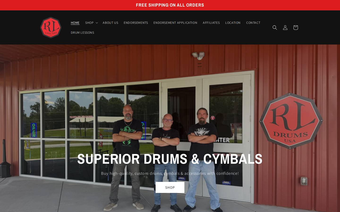 Rldrums homepage screenshot