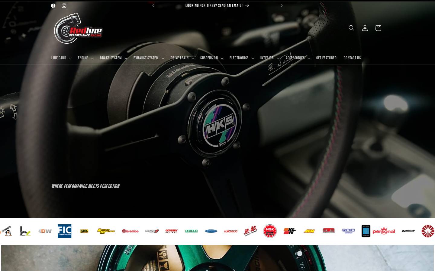 rlperformanceracing.com homepage screenshot