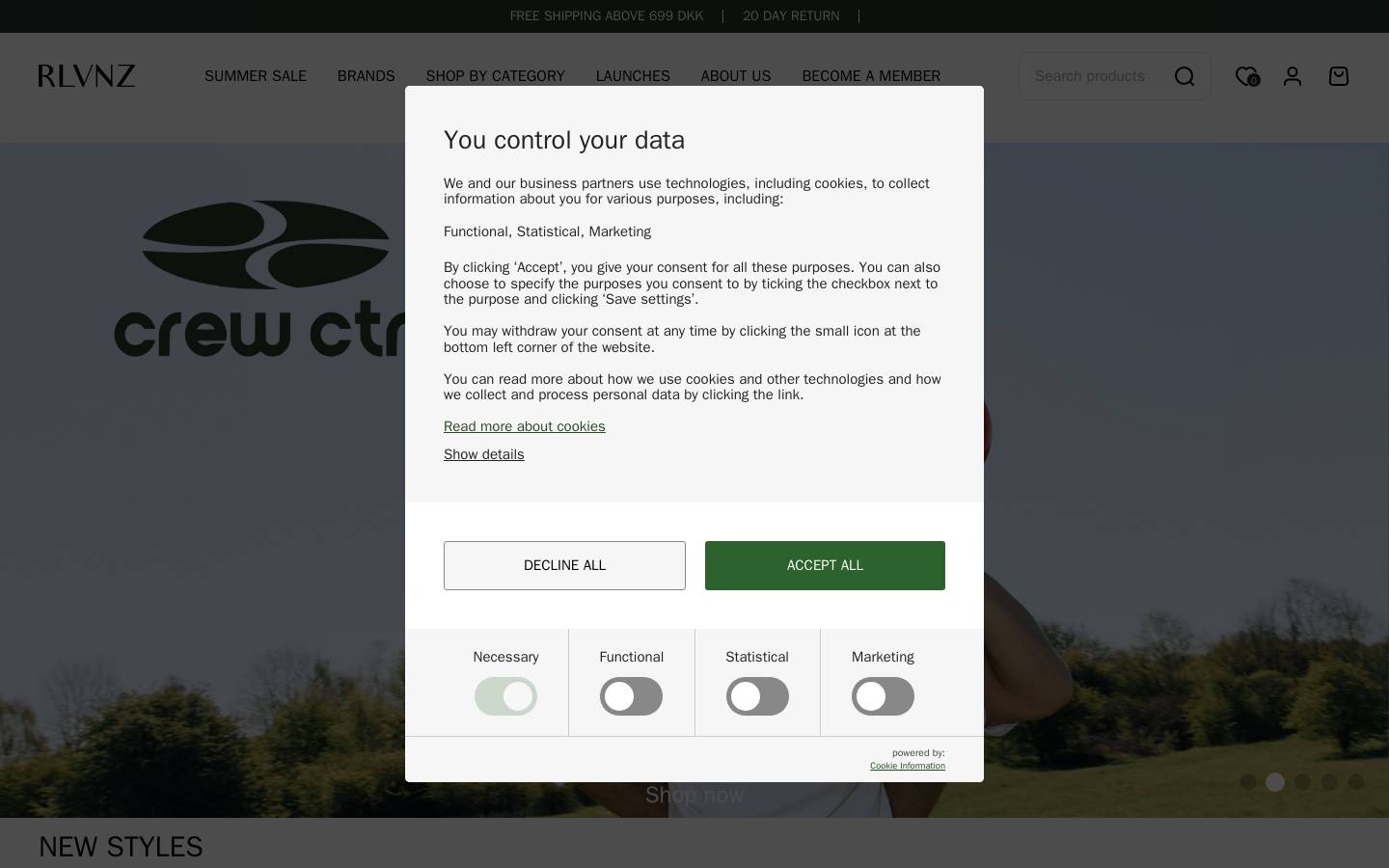 Rlvnz homepage screenshot