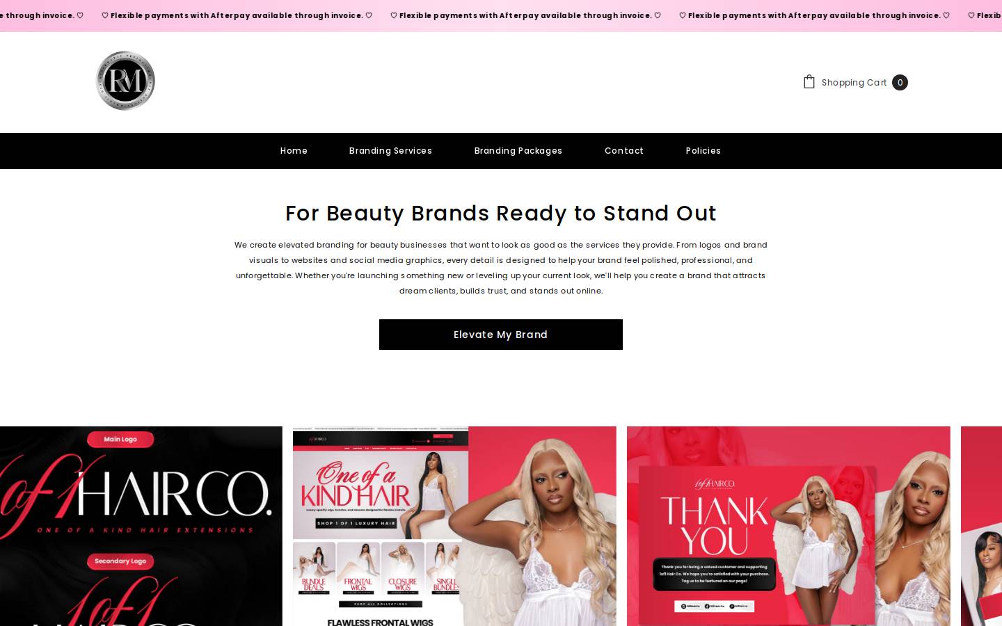 rmariedesigns.com homepage screenshot