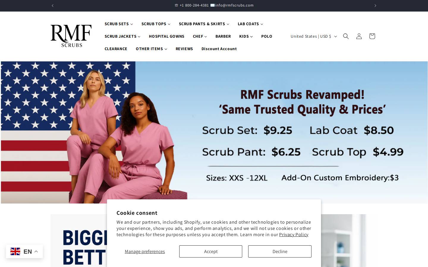 Rmf Scrubs homepage screenshot