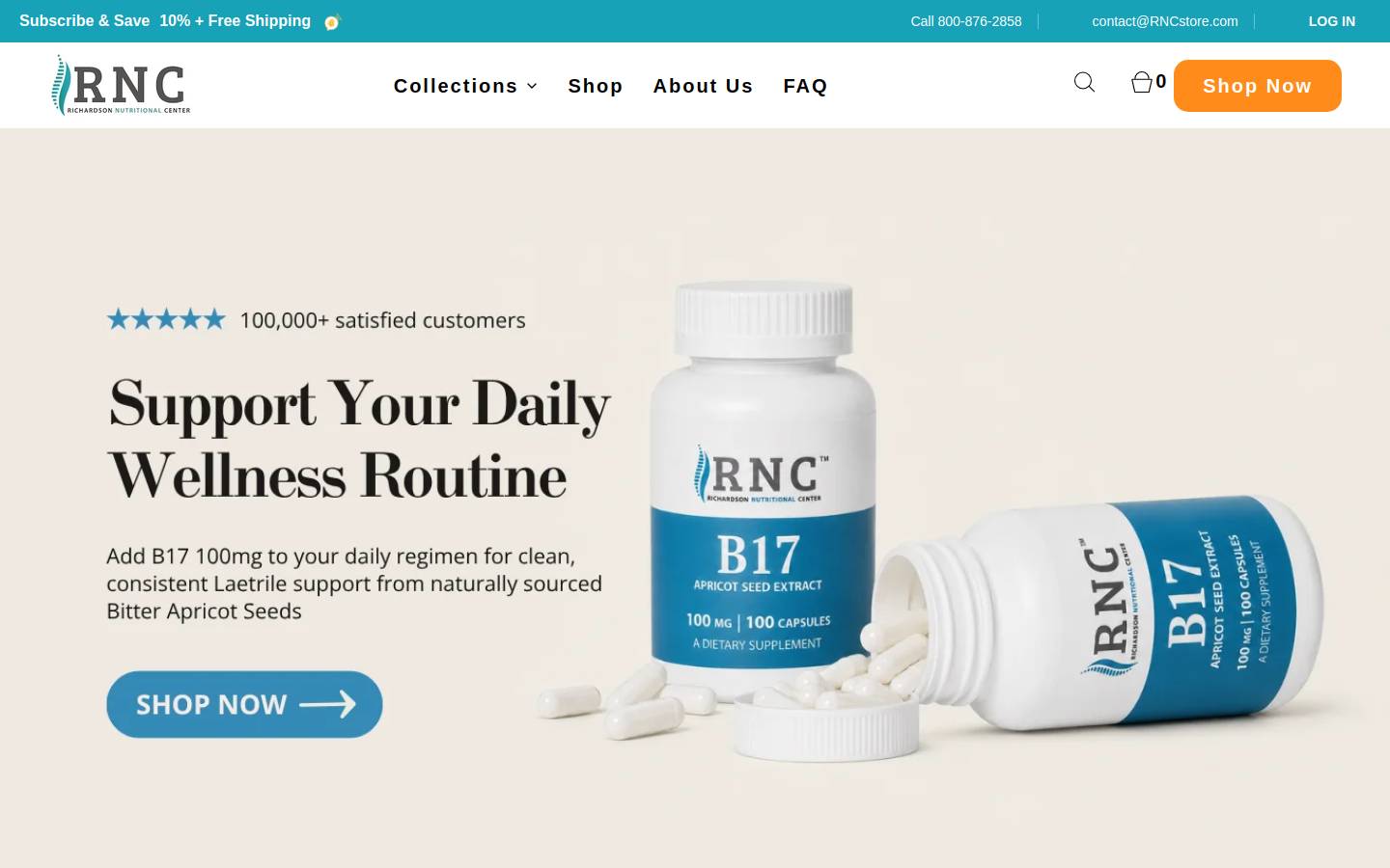 rncstore.com homepage screenshot