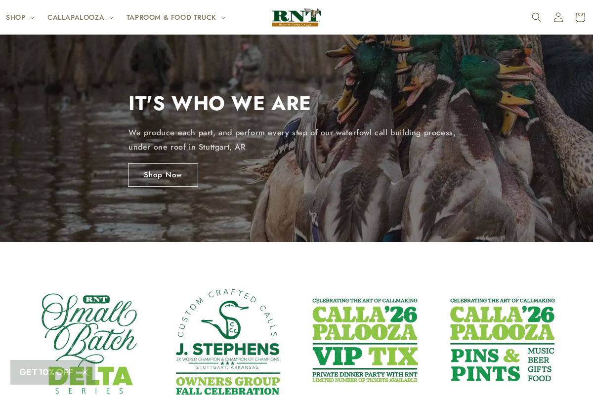RNT Calls homepage screenshot