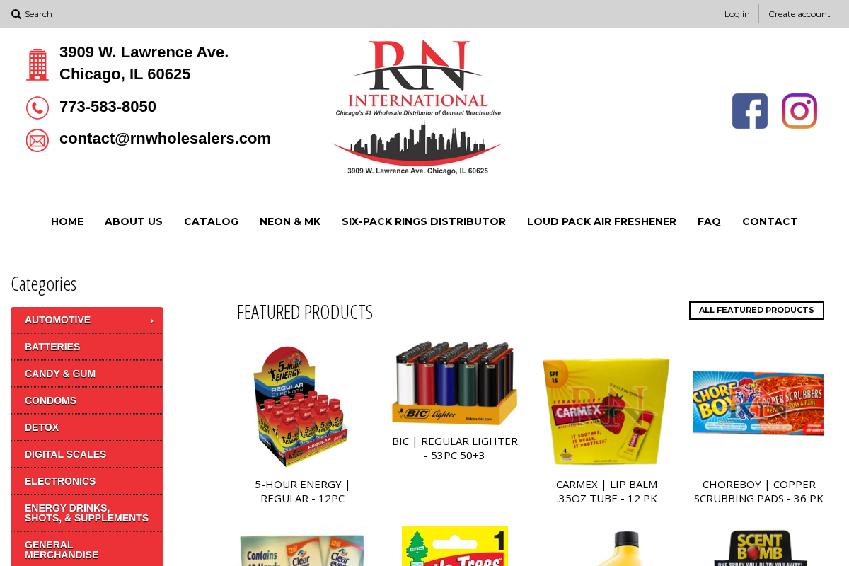 rnwholesalers.com homepage screenshot