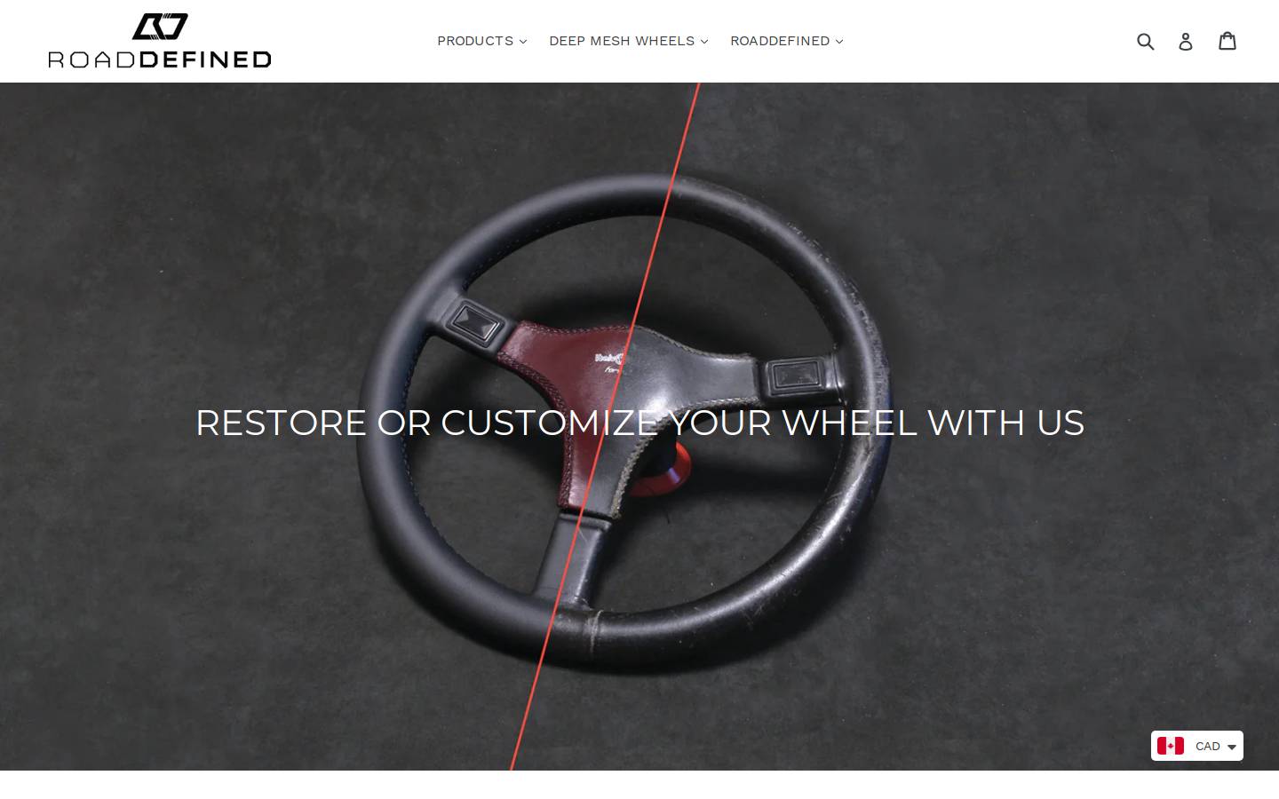 roaddefined.com homepage screenshot