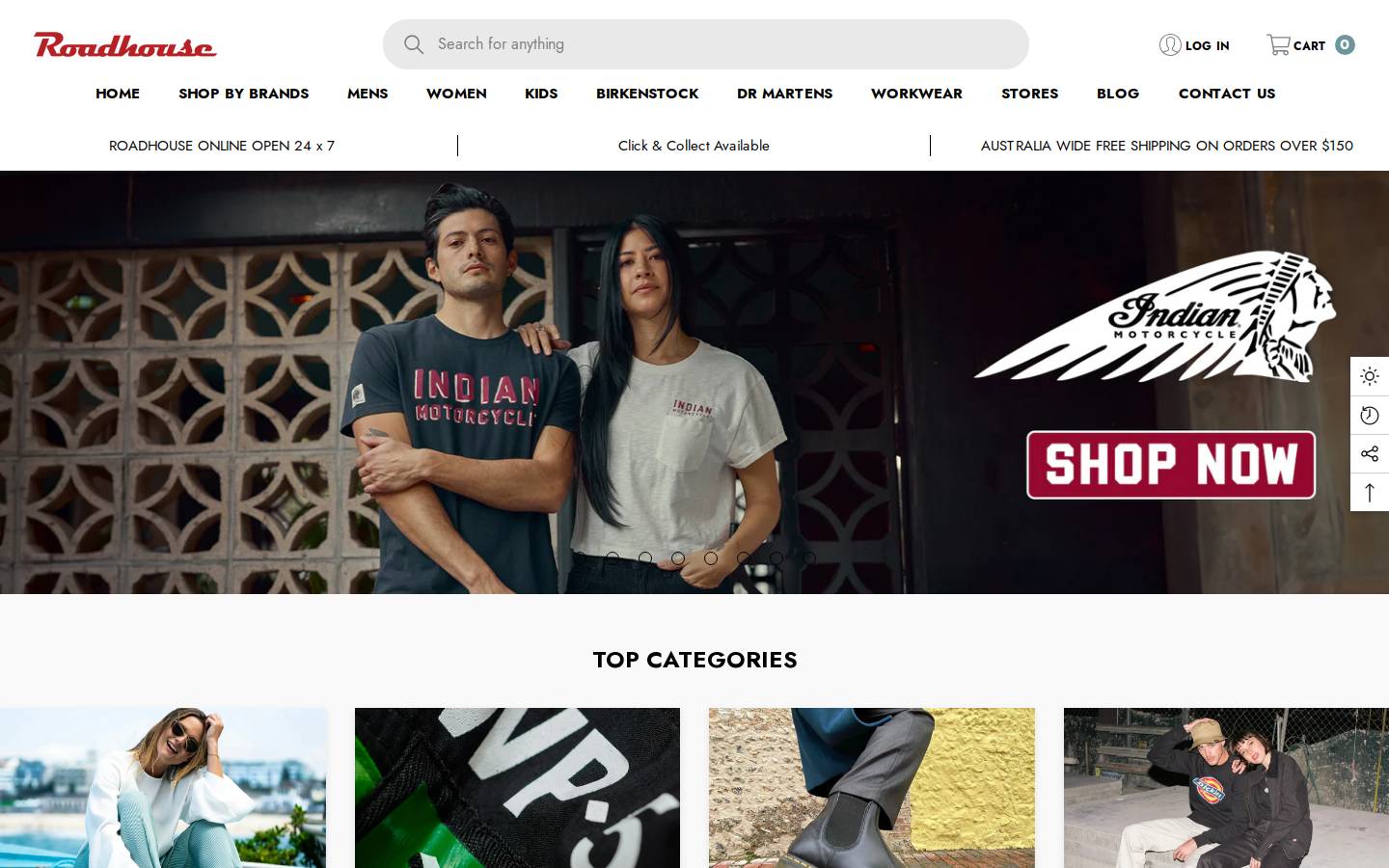 roadhouse.net.au homepage screenshot
