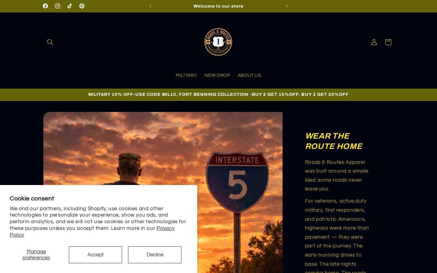 roadsandroutes.com homepage screenshot