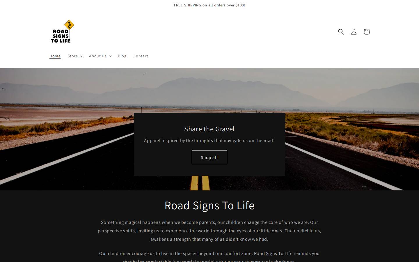 roadsignstolife.com homepage screenshot