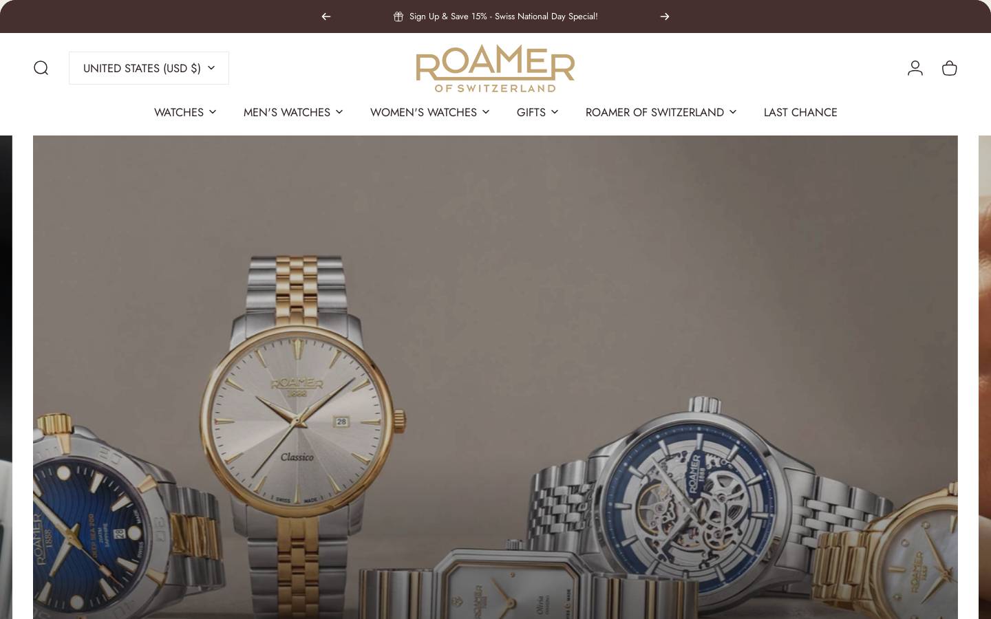 Roamer homepage screenshot