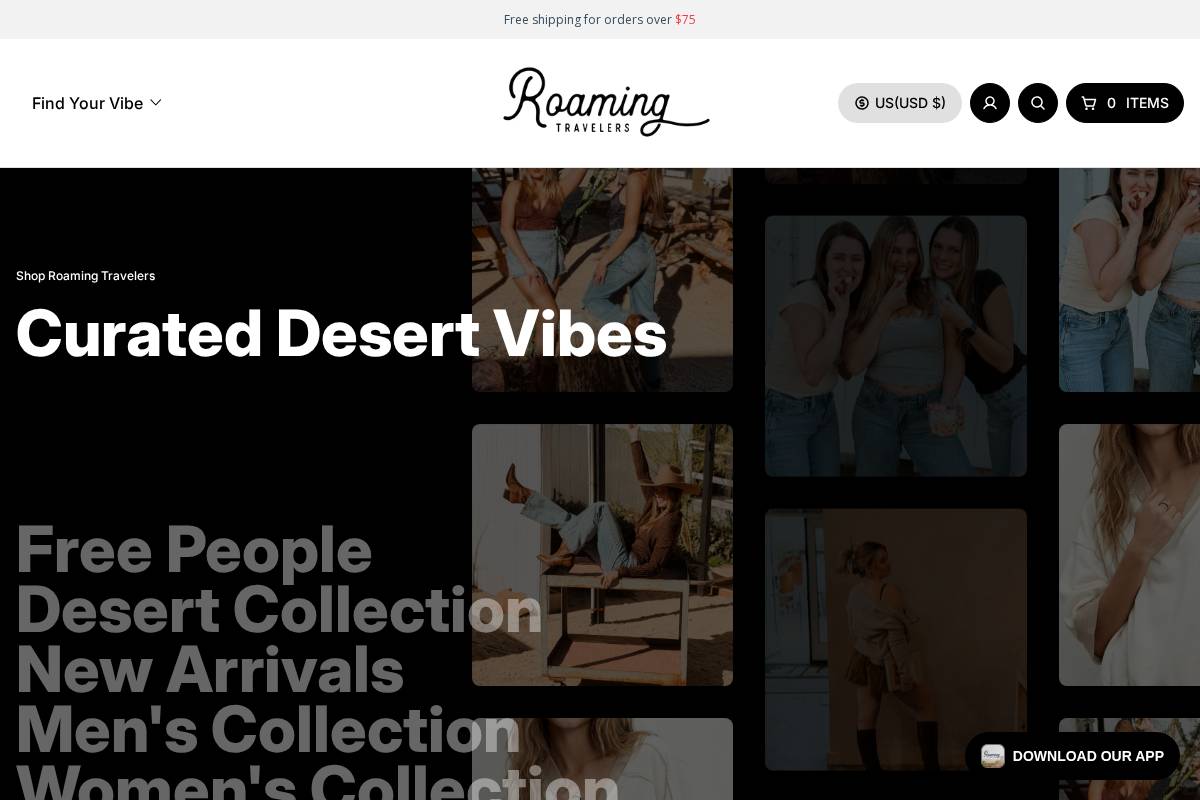 roamingtravelers.com homepage screenshot