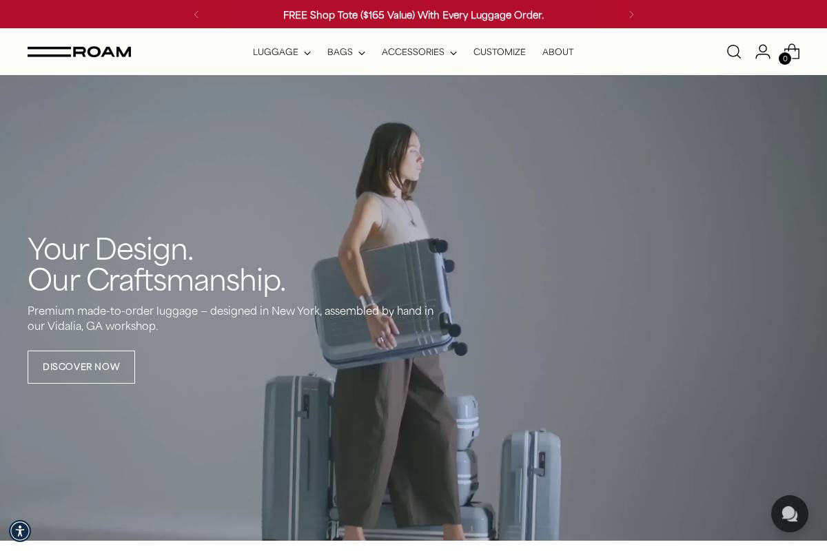 Roam homepage screenshot