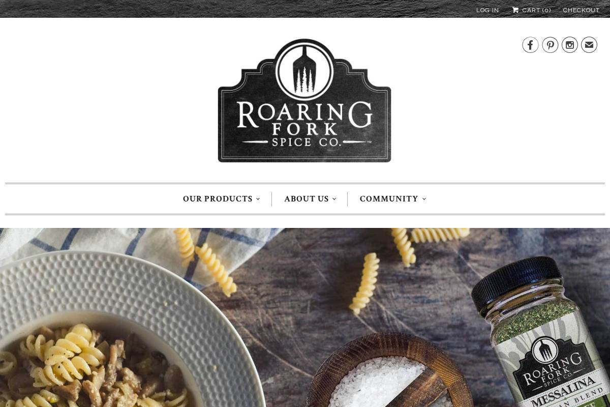roaringforkspice.com homepage screenshot