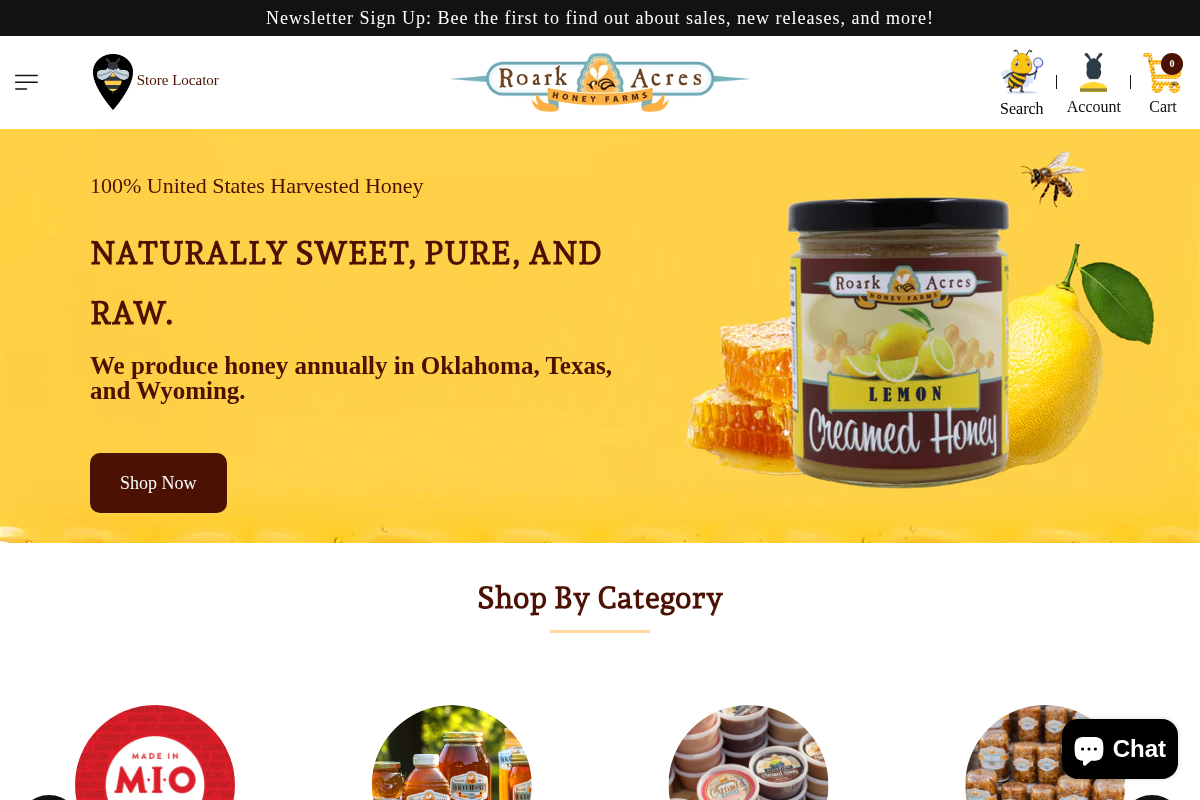 roarkacres.com homepage screenshot