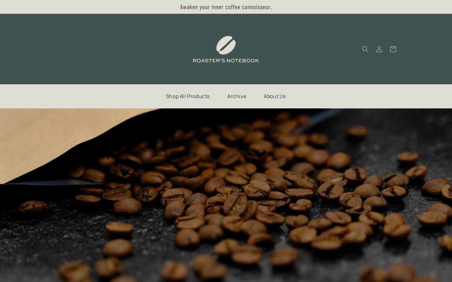 roastersnotebook.com homepage screenshot