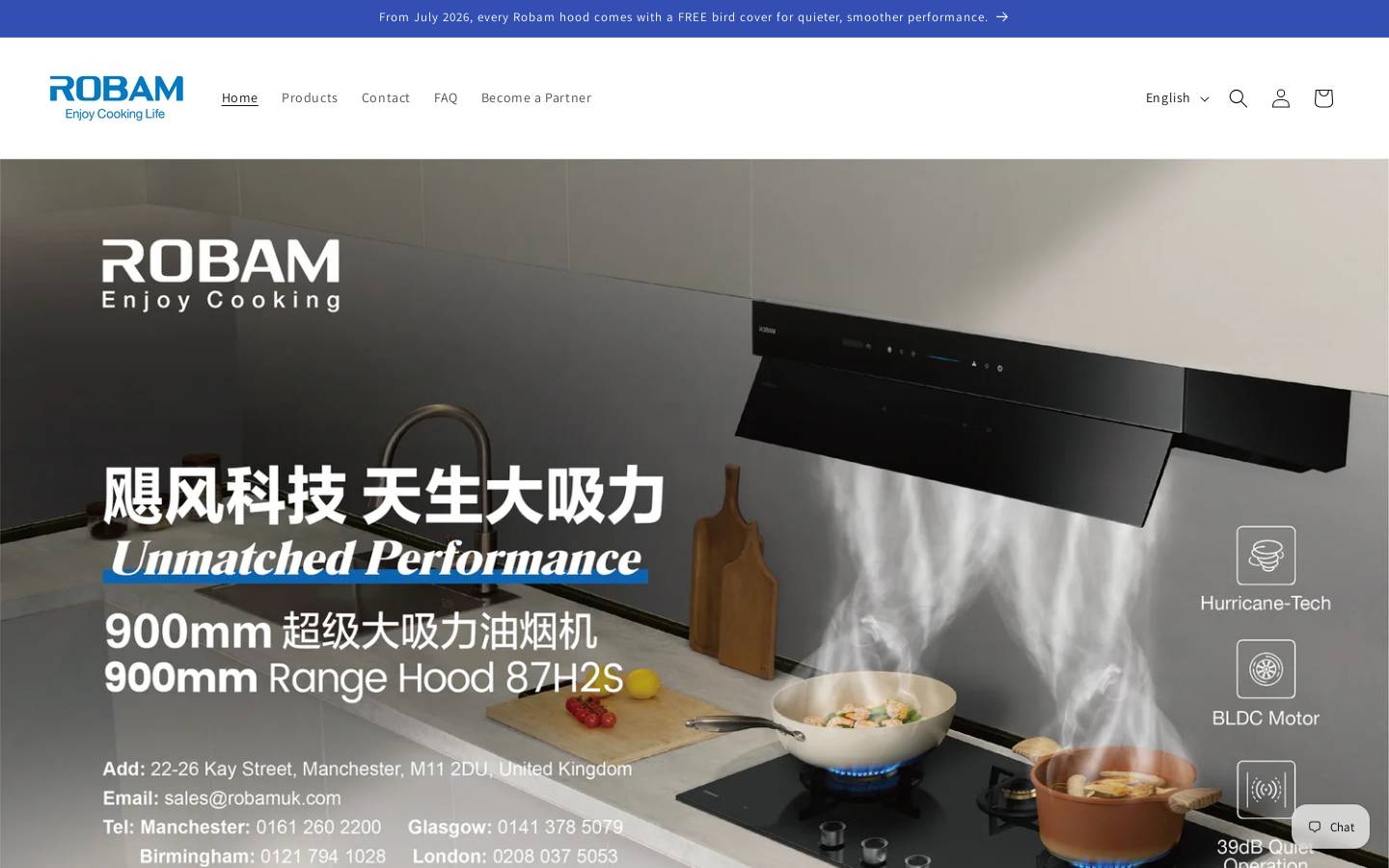 Robam UK Ltd. homepage screenshot