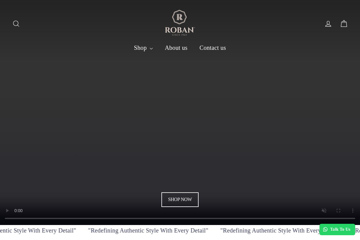 Roban homepage screenshot
