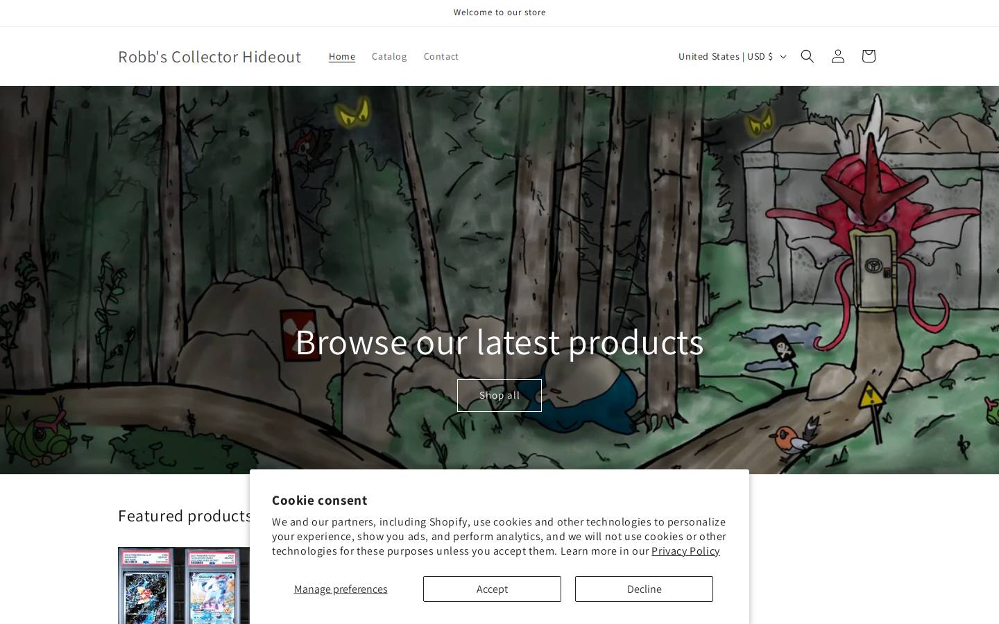 robbscollectorhideout.com homepage screenshot