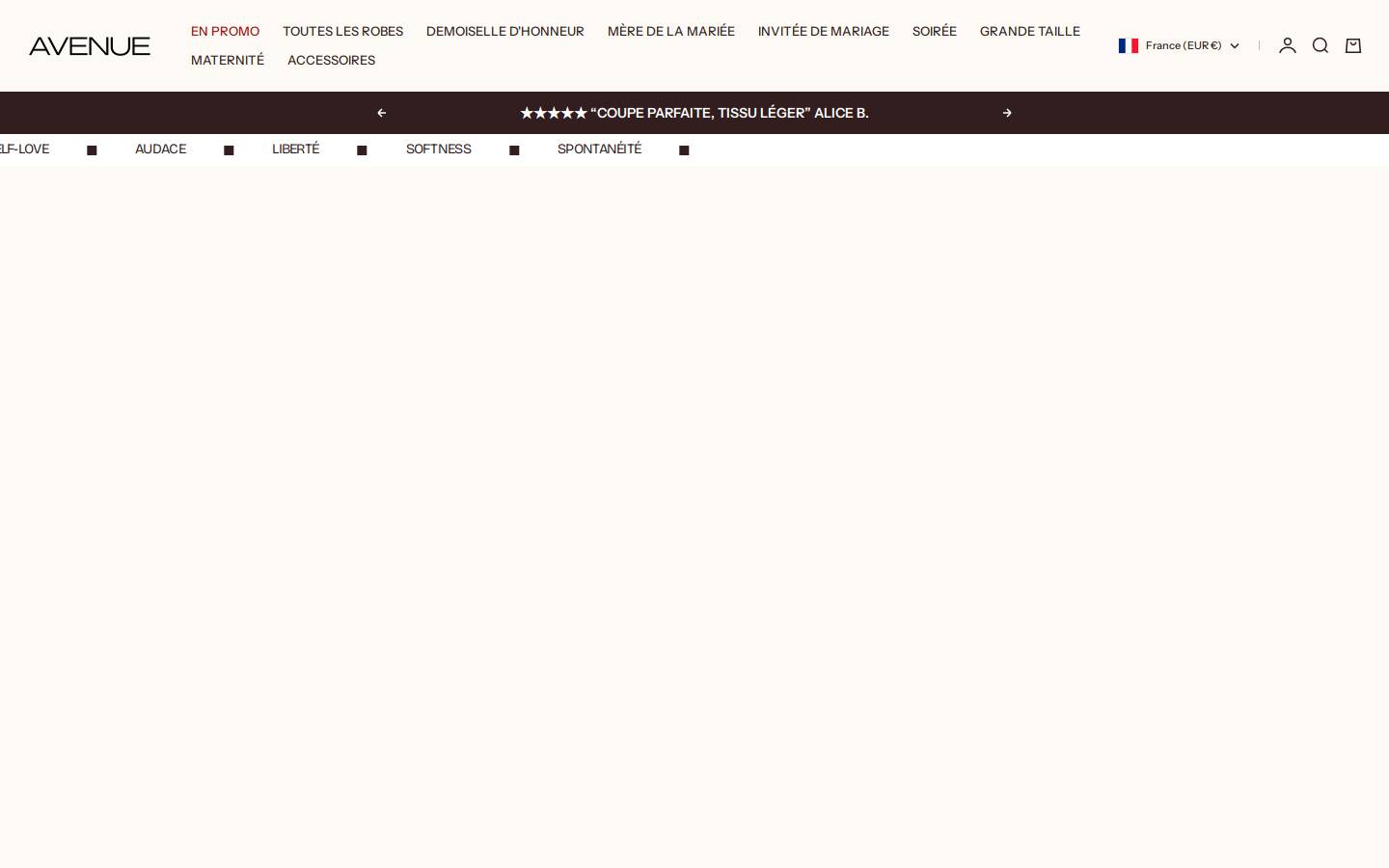Robe Avenue homepage screenshot