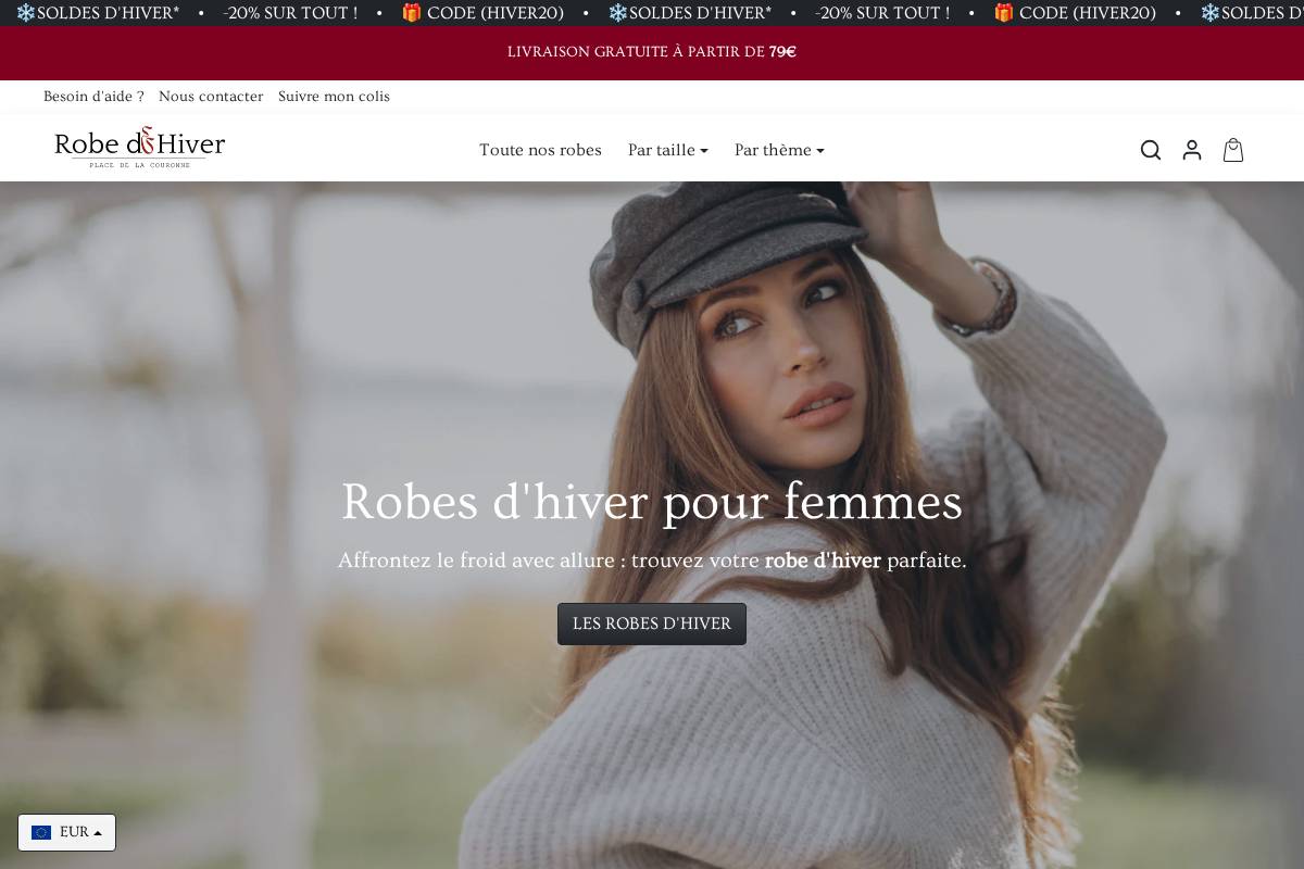 robe-dhiver.com homepage screenshot