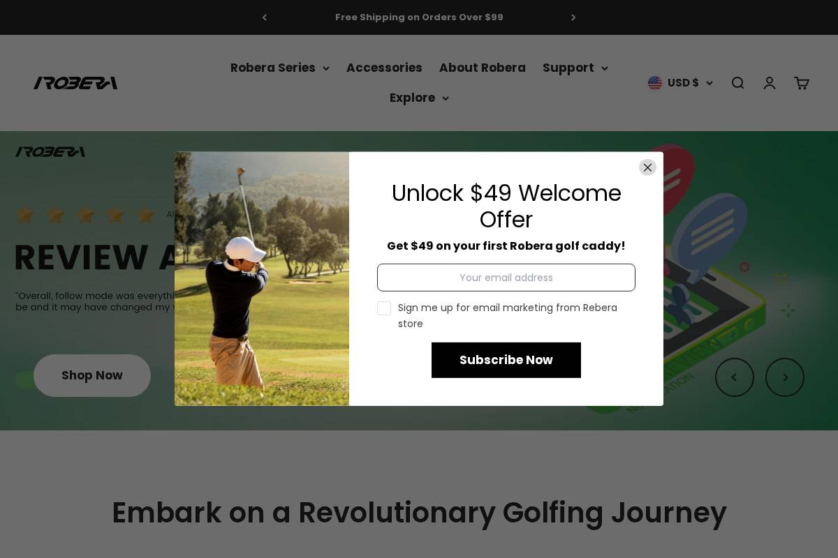 Roberashop homepage screenshot