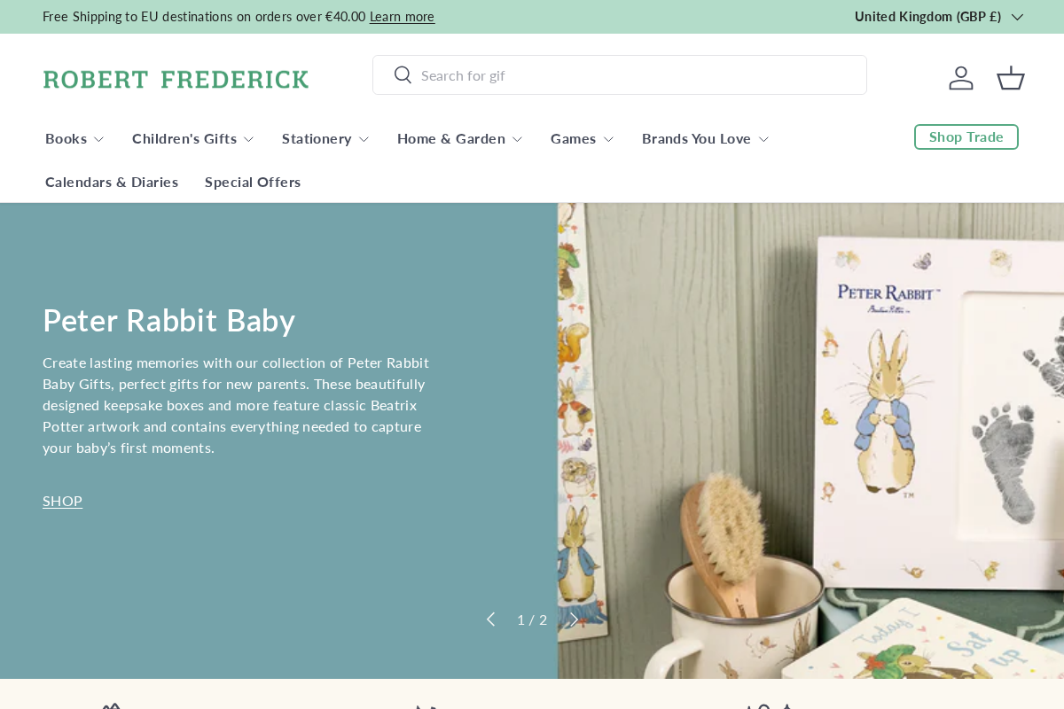 robert-frederick.co.uk homepage screenshot