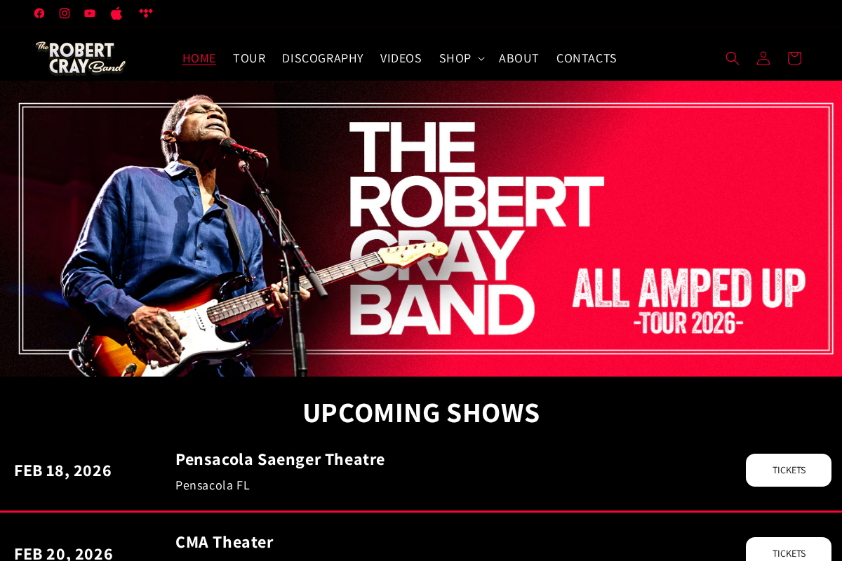 Robert Cray homepage screenshot