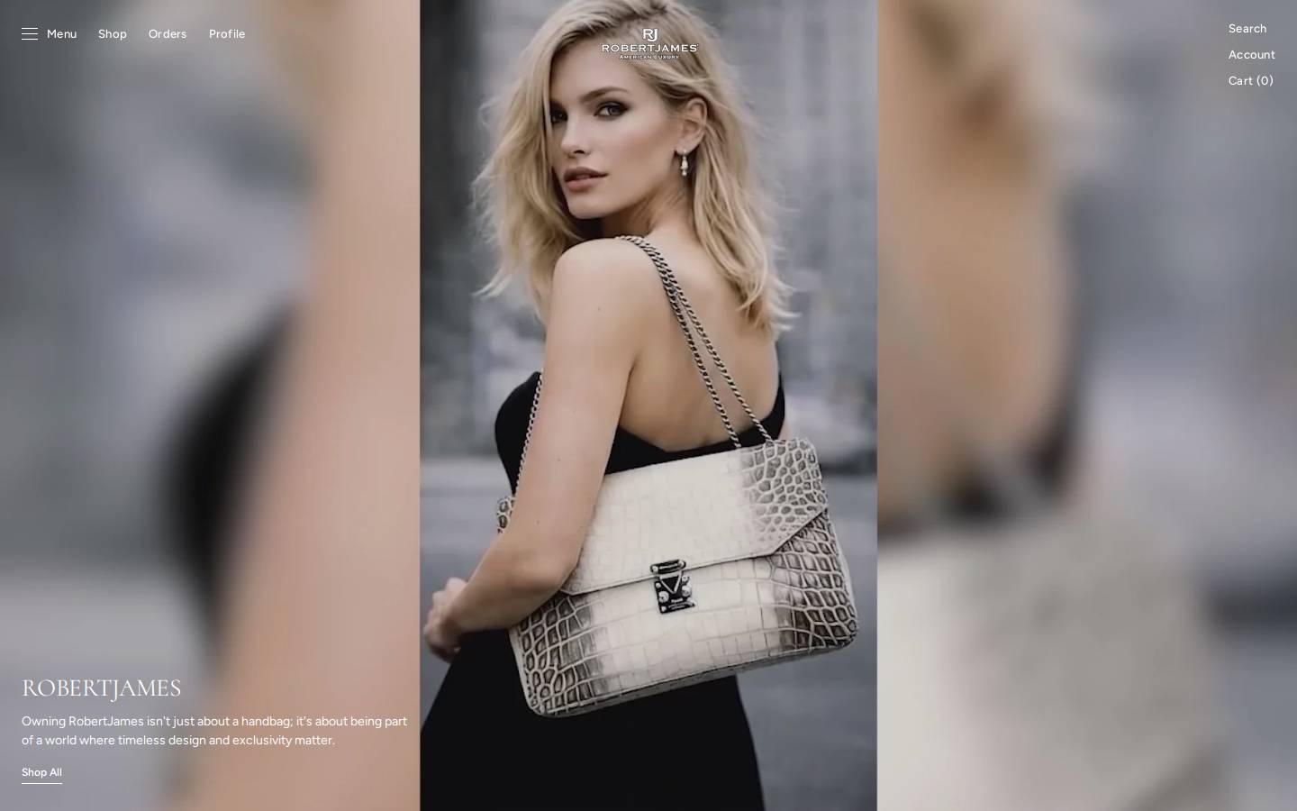 robertjamesluxury.com homepage screenshot