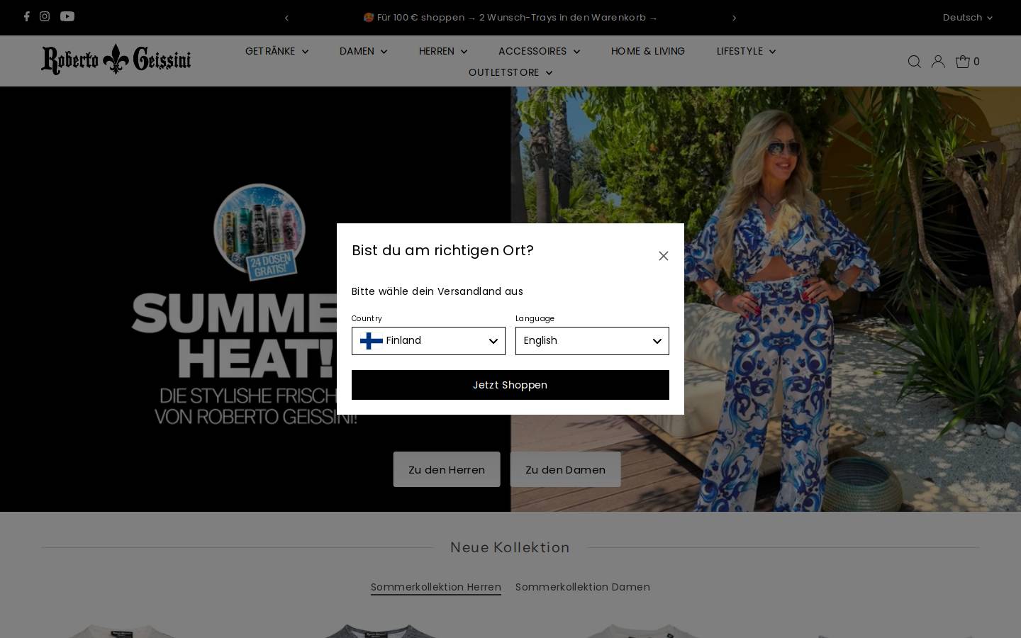 Roberto Geissini homepage screenshot