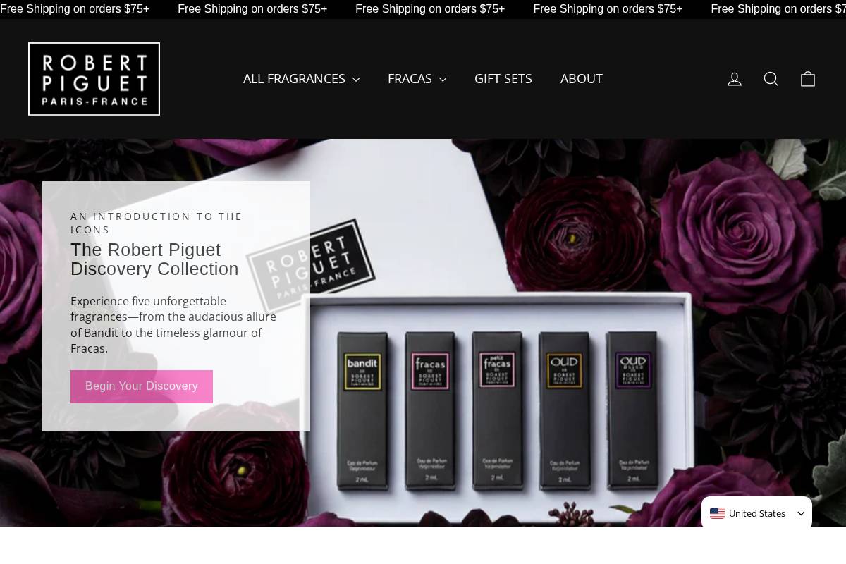 robertpiguetparfums.com homepage screenshot