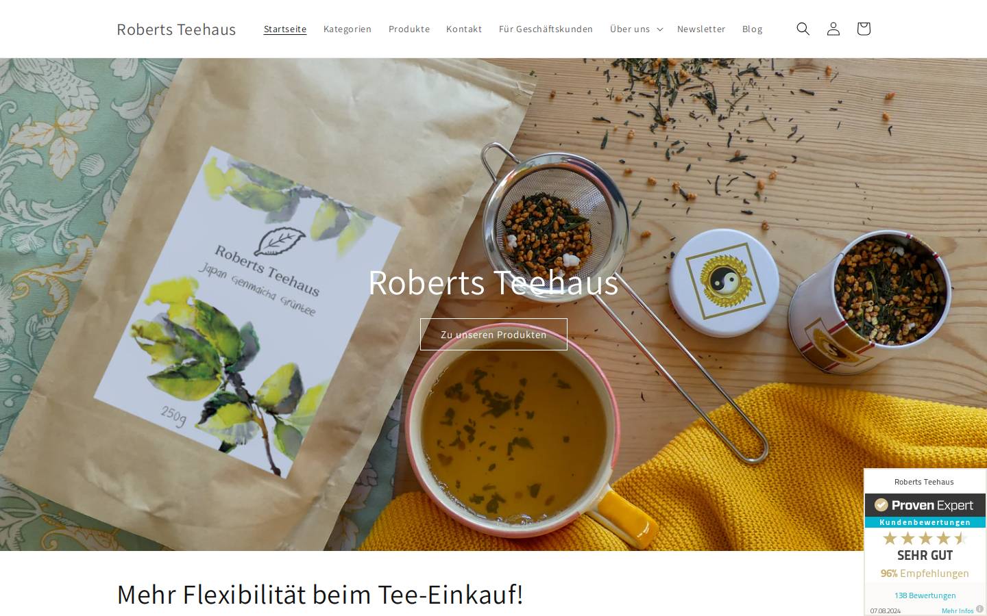 robertsteehaus.de homepage screenshot