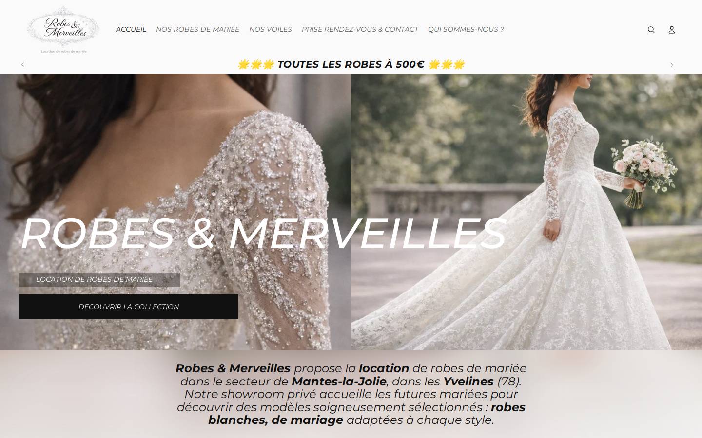 robesetmerveilles.fr homepage screenshot