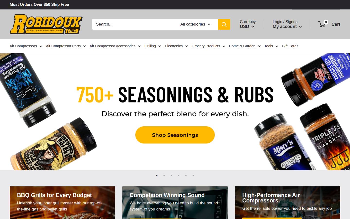Robidoux Inc. homepage screenshot