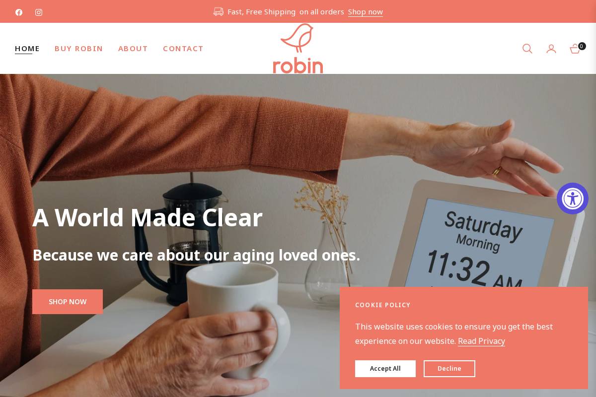 robinclear.com homepage screenshot