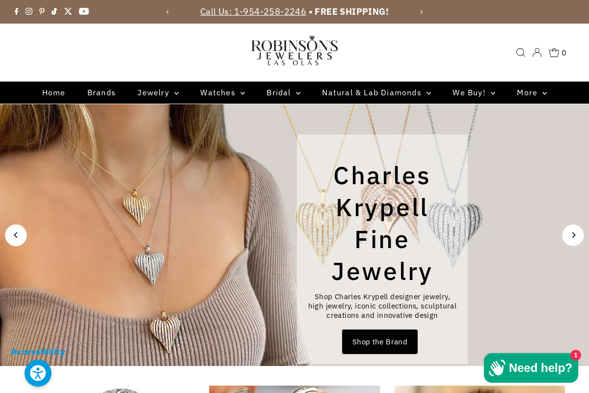 Robinson's Jewelers homepage screenshot
